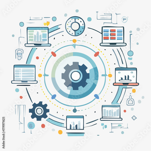 Networked Data Processing An Illustration of Connected Devices and Information Flow