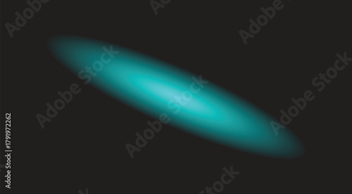 described showcases a vibrant turquoise oval that stands out prominently against a dark gray background. The use of turquoise, a bright and lively color, creates a striking visual contrast. victor