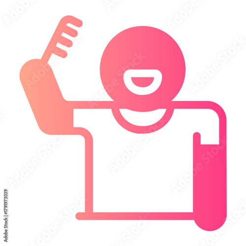 hair styling gradient icon
