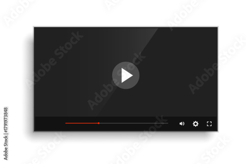 modern  video media player template design