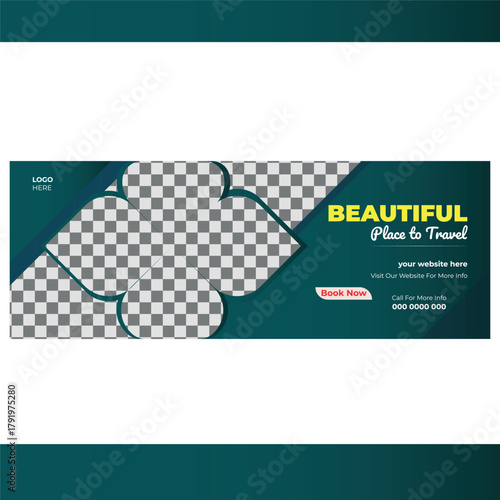 Travel Social Media Cover Page Design