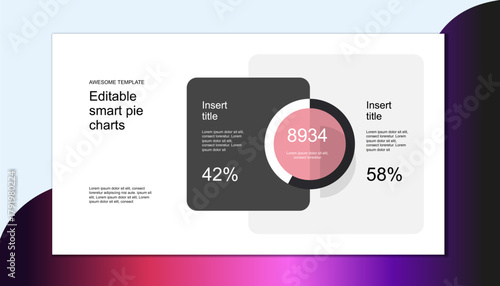 Modern Business Service Overview Presentation Slide with Layered Sphere Graphic
