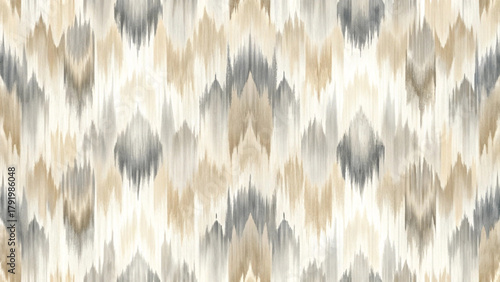 ikat pattern hand-painted watercolor texture soft abstract vector background 
