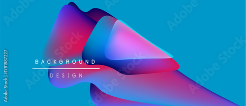 Abstract vibrant waves, pinks, purples, blues blend. Modern design elements create dynamic visual impact. Background texture smooth.