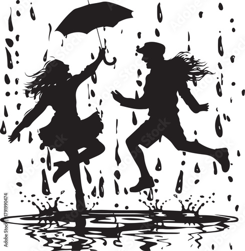 silhouette of a dancing couple