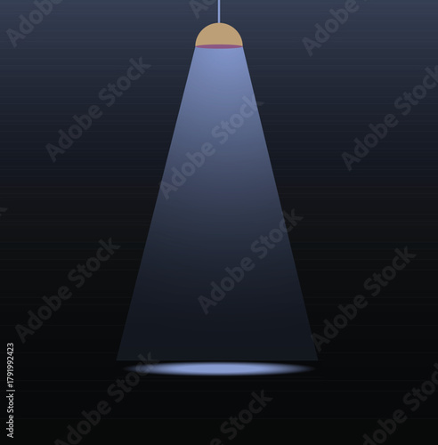 spotlight shines on the stage, scene, podium.