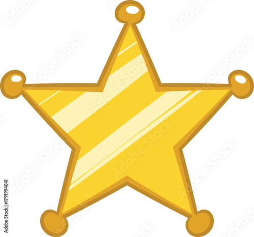 Sheriff Badge Vector Illustration