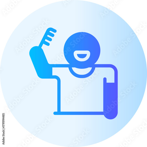 hair styling gradient icon