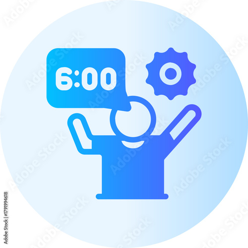 Wall Mural wake up gradient icon