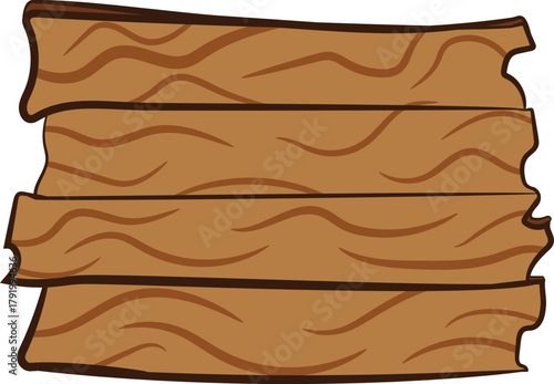 Western Wooden Notice Board Vector