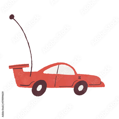 Photos red toy car illustration for kids element