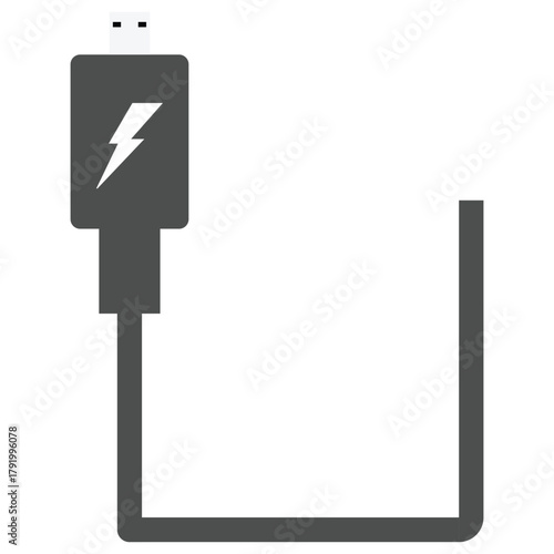 usb cable icon vector