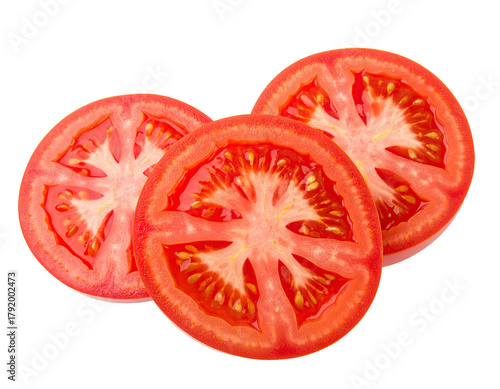 Wallpaper Mural 3 tomato slices show juice, seeds, and translucent flesh Torontodigital.ca