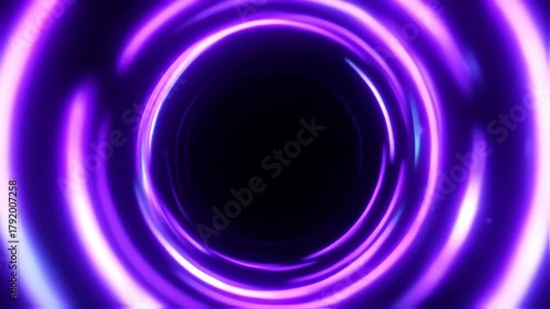 Abstract purple tunnel of light, futuristic and mesmerizing, a visual journey.