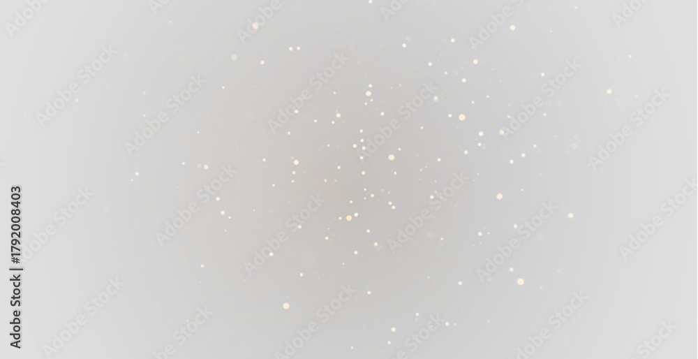 Fototapeta premium Christmas glowing bokeh, gold dust, and spark overlay on transparent background. Vector PNG adds festive sparkle, magic light effects, and dreamy highlights to any design.