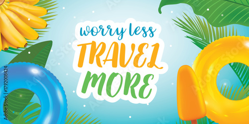 Hello Summer Vector Background Template Design