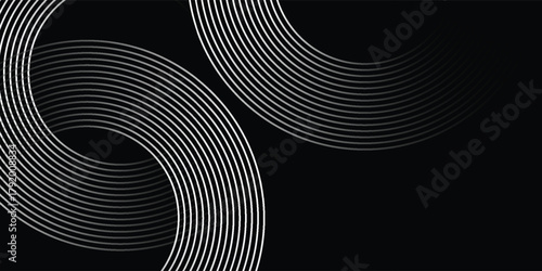 Circular spiral sound wave rhythm from lines. vector illustration eps10