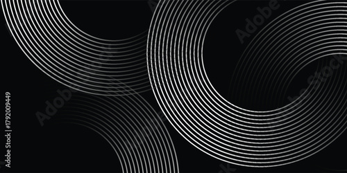 Circular spiral sound wave rhythm from lines. vector illustration eps10