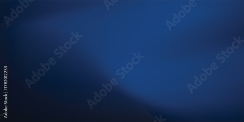 Dark blue gradient abstract background with smooth flowing curves and soft light effect. Elegant minimal vector design suitable vecor illustration eps10