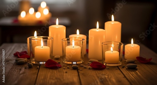 Warm Candlelight Ambiance - A Serene and Relaxing Scene.