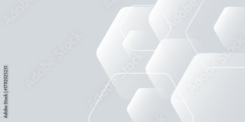 Abstract white background abstract art vector illustration with hexagon shape, Eps10