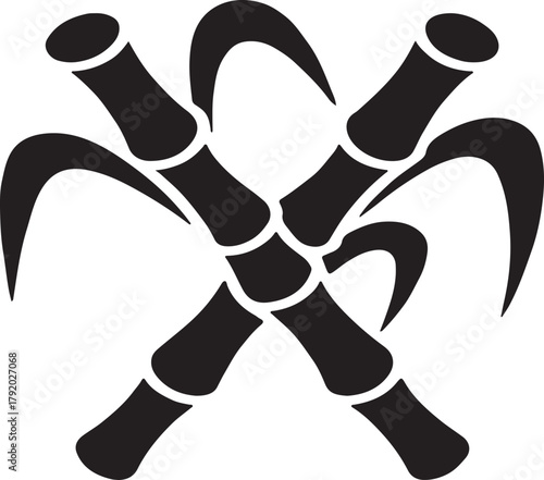 Black minimalist sugar cube vector silhouette icon representing sweetness and refined food ingredients