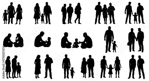 vector silhouettes of people