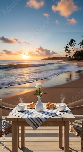 Breakfast Bliss - Ocean View Dining at Sunrise.