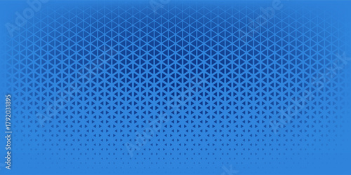 Triangles Halftone Pattern Vector Abstract Geometric Technology Background. Triangular Half Tone Texture. Minimal Style Dynamic Tech Wallpaper