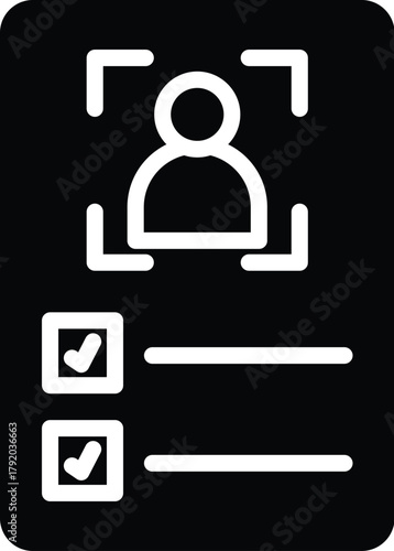 attendance web icon in solid style