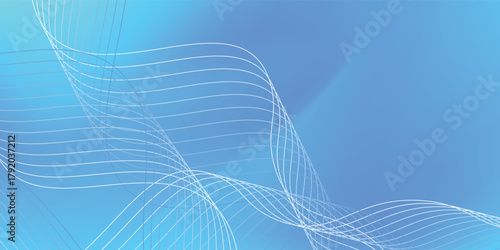 The background is in soft blue and pastel tones, lighter and brighter, creating a fresh and natural feel. vector illustration eps10