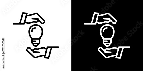 Solution Icon Set. Clean Line Design With Light And Dark Versions For Versatile Use. 