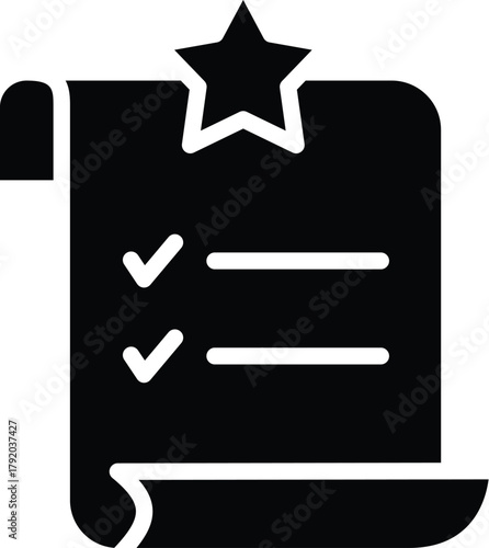 grade web icon in solid style