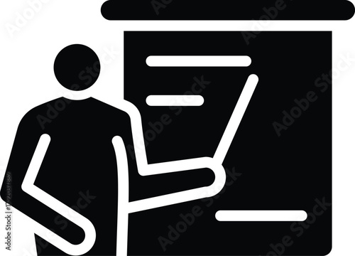 instructor web icon in solid style