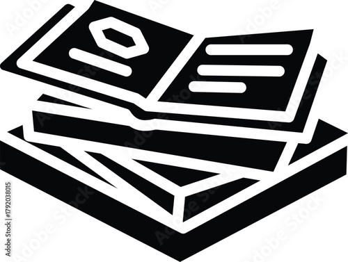 library web icon in solid style