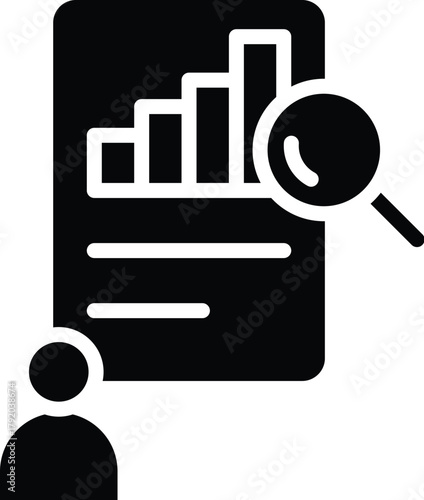 report web icon in solid style