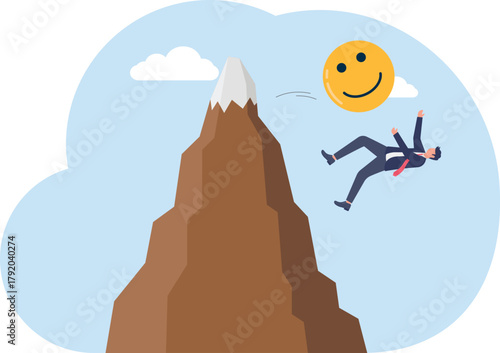 illustration of declining business engagement
