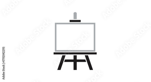Professional art easel ready for creative expression, symbolizing inspiration, design, and artistic endeavors in a clean, modern style