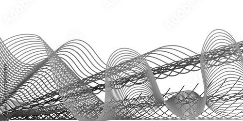 Vintage architectural sketch vector illustration of isolated barbed wire fence texture pattern