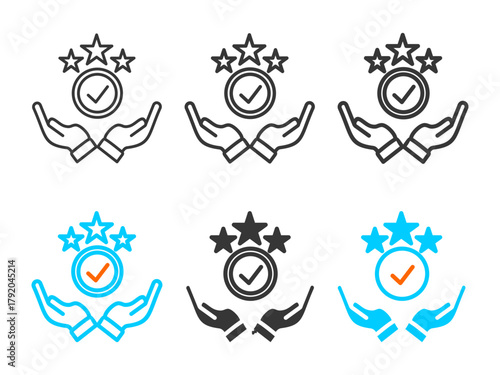 succes icon set multiple style collection	
