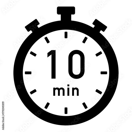 シンプルな10分タイマーのイラスト