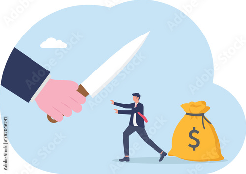 фотографія illustration of idealism in safeguarding business finances amid big company thre