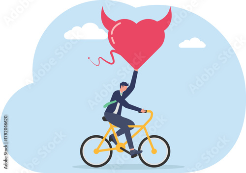 illustration of discarding bad intentions and negative motives in business
