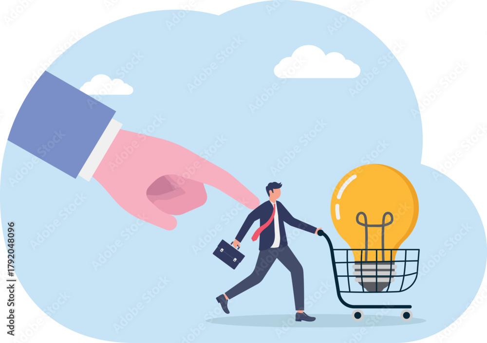 Obraz premium illustration of guidelines for designing a business idea and innovation