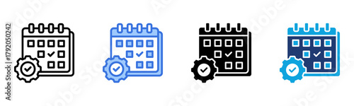 Event Project icon Multi Style Vector Illustration