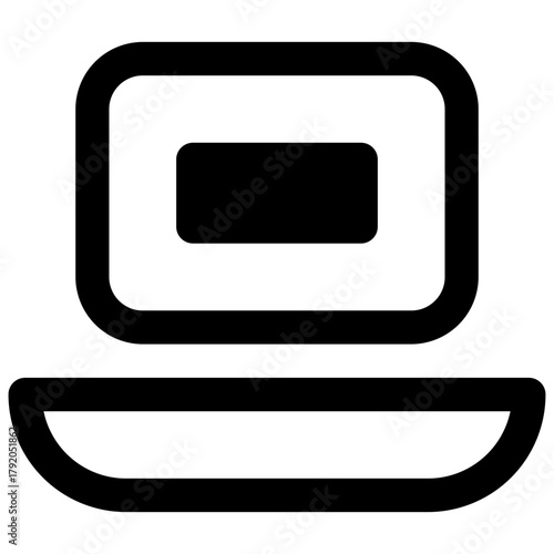 Soap dish. Outlined stroke vector icon with black-filled details.