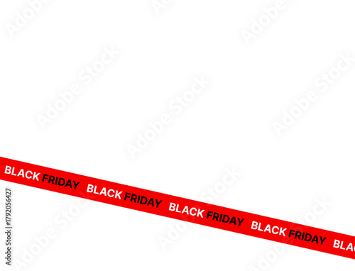 Black Friday Sale. Black Friday ribbons individually. Vector graphics
