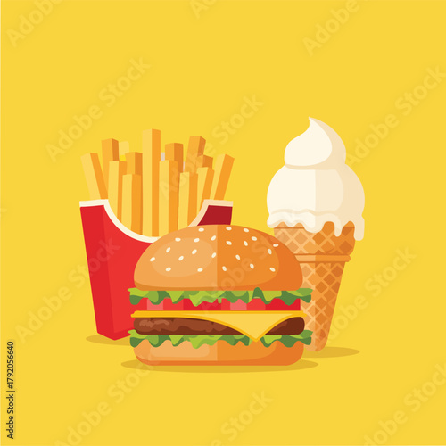 Juicy hamburger with lettuce and cheese closeup.