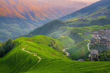 Leinwandbilder Guilin Reisterrassen am Yaoshan Berg Guilin  © Tatiana Kashko