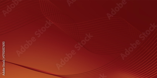 The background image has a deep red background with beautiful curved lines of gold vector texture pattern eps10